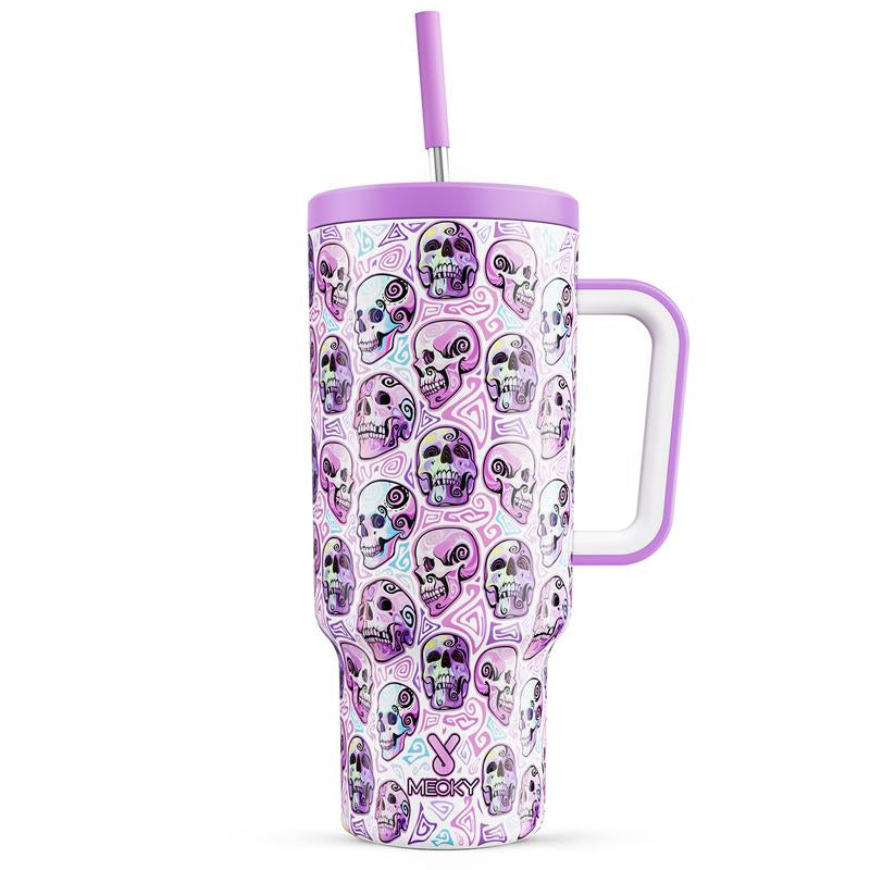 【Halloween Carnival】Meoky 40Oz Reusable Stainless Steel Car Cup,Portable Leak-Proof Water Cup, Keeps Cold for 24 Hours,Suitable for Outdoor Travel,Holiday Gift