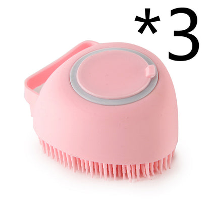 Silicone Dog Bath Massage Gloves Shampoo Brush Grooming Tool