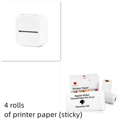 Portable Mini Thermal Label Printer Bluetooth-Compatible Inkless Photo Printer