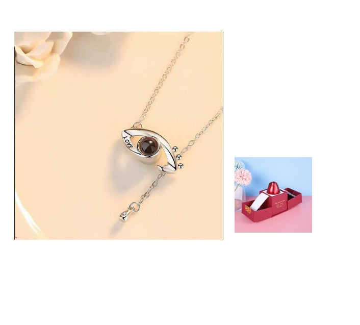 Valentine’s Day Metal Rose Gift Box Necklace for Girlfriend