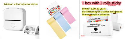 Portable Mini Thermal Label Printer Bluetooth-Compatible Inkless Photo Printer