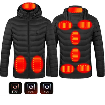 Winter Heated USB Jacket – Electric Cotton Thermal Coat for Men