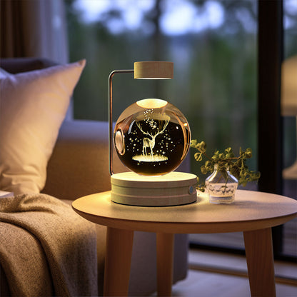 Cosmic Dinosaur Crystal Night Light – USB Bedside Lamp Gift