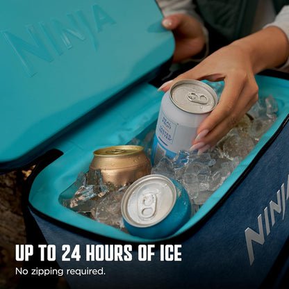 | Backpack Cooler | Frostvault Go Can Soft Cooler | Leakproof Zipper with Built in Can Opener, 2 Ice Packs & Dry Storage Drawer | for Hiking, Camping & More | 24/36 Can