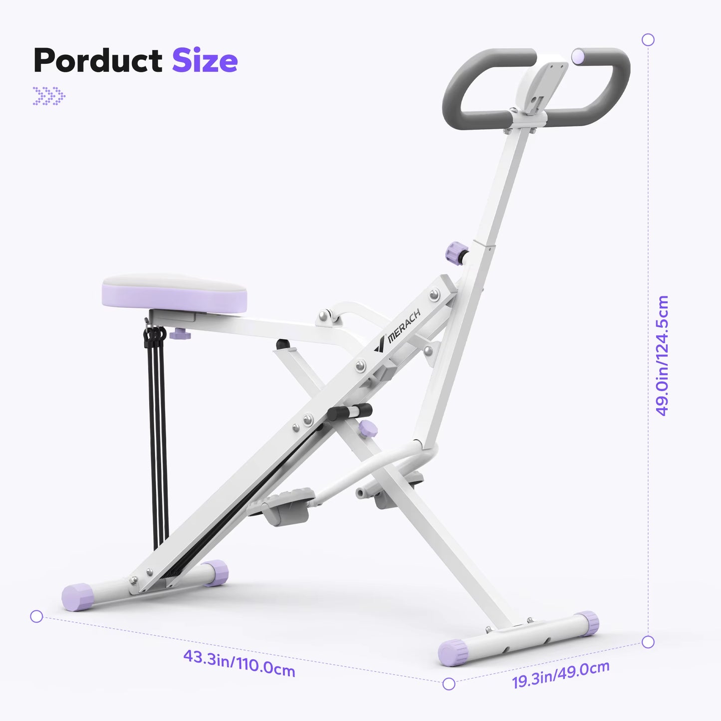 Squat Machine 2In1 Squat Rowing Machine Easy Setup Foldable Exercise Equipment Glute Trainer Machine Glutes Leg Home Fit
