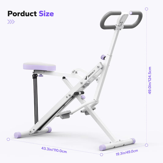 Squat Machine 2In1 Squat Rowing Machine Easy Setup Foldable Exercise Equipment Glute Trainer Machine Glutes Leg Home Fit