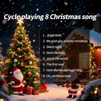 Rotating Christmas Tree Christmas Snow Globes Cardinal Music Water Glitter Lantern Holiday Decorations Gifts for Family Children or Friends Battery Operated or USB Powered Party Supplies Christmas Decorations 2025 Decorations Supplies