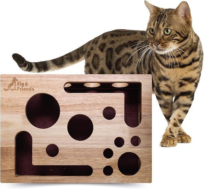 Solid Wood Maze Cat Toy Square Cat Self-hi