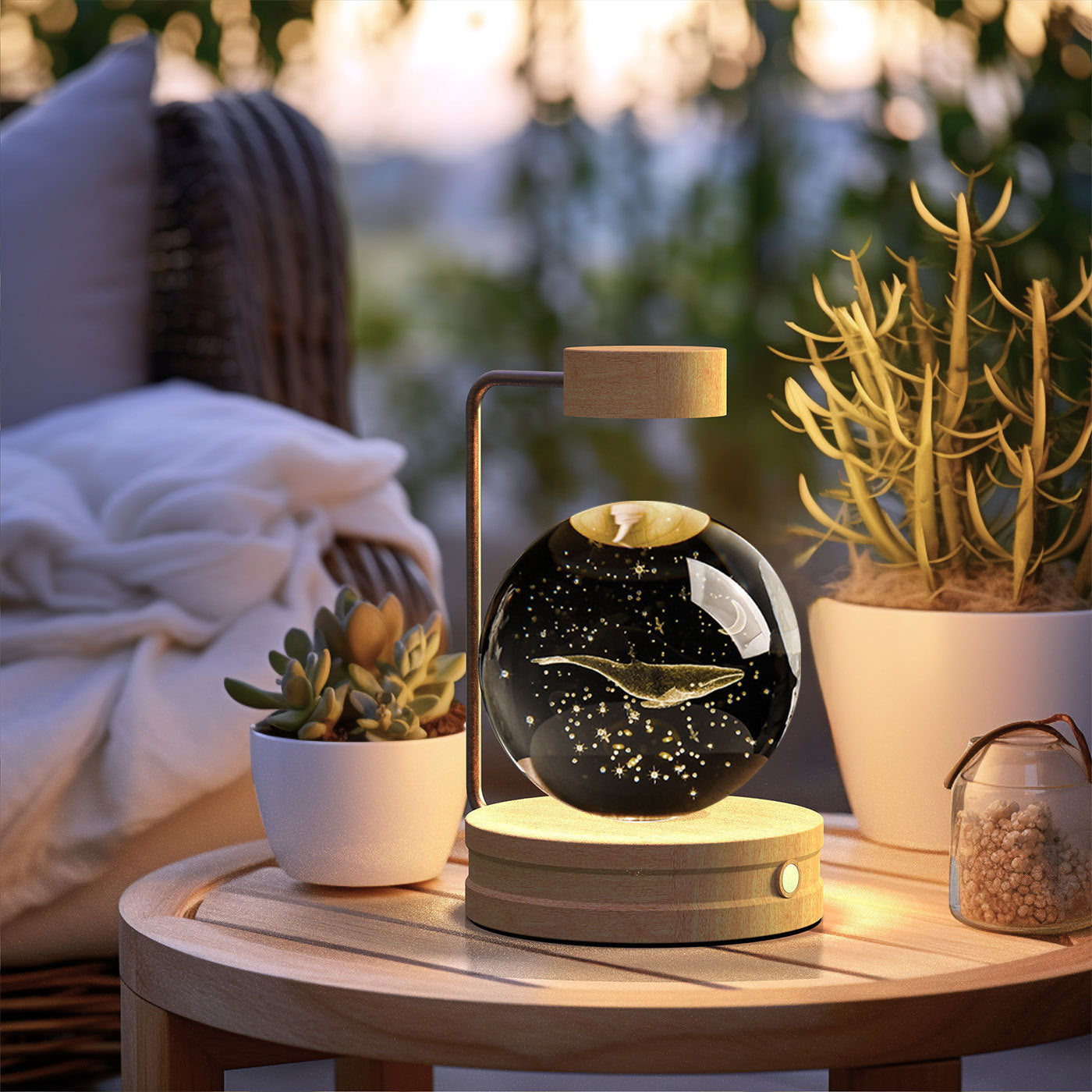 Cosmic Dinosaur Crystal Night Light – USB Bedside Lamp Gift