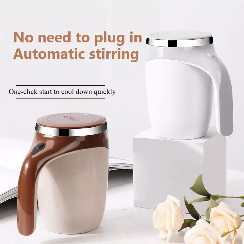 Rechargeable Automatic Stirring Coffee Cup – Magnetic Milkshake Mixer