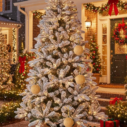 6PCS Glass Christmas Ball Ornaments – Shimmering Festive Hanging Decorations for Xmas Tree & Holiday Parties