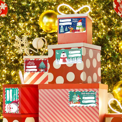 500 PCS Christmas Gift Tags - Gift Tags for Christmas Presents | Christmas Gifts for Women Men Mom - Christmas Wrapping Paper - Christmas Decorations,2.95 X 1.6 Inch