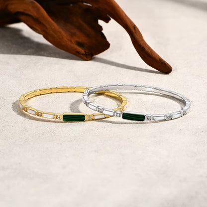 Luxury Synthetic Malachite Moissanite Bracelet 2025New Bangle for Women Men 925 Sterling Silver Engagement Jewelry Gift