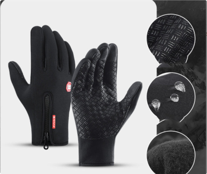 Winter Touch Screen Motorcycle Gloves – Waterproof Fleece Sports Gloves