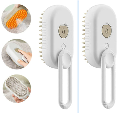 3-in-1 Electric Steam Pet Brush for Cats & Dogs Grooming Comb