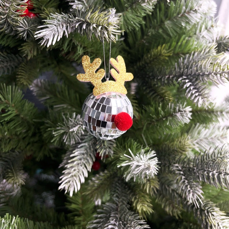 Christmas Silver Disco Mirror Balls | 5 Pcs Reflective Hanging Ornaments