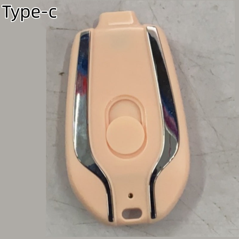 1500mAh Mini Keychain Power Bank Type-C Emergency Charger