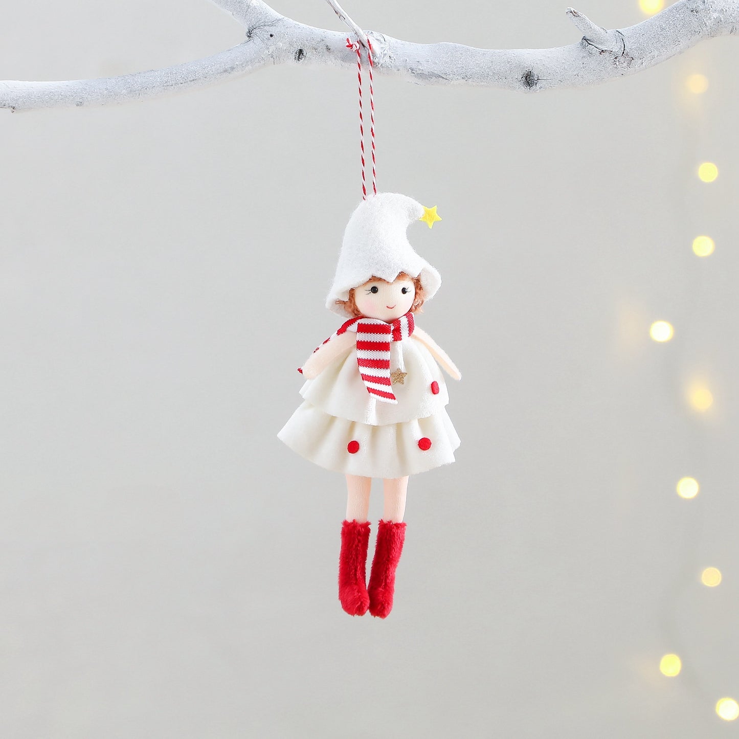 Christmas Cake Dress Girl Doll Angel Pendant