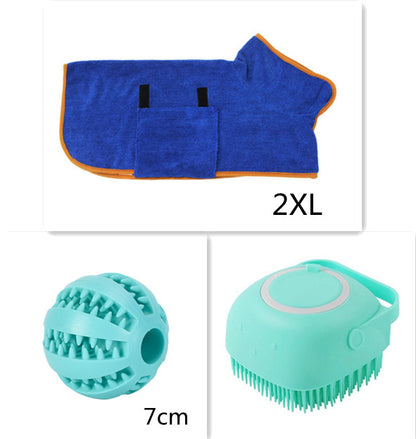 Silicone Dog Bath Massage Gloves Shampoo Brush Grooming Tool