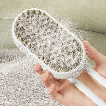 3-in-1 Electric Steam Pet Brush for Cats & Dogs Grooming Comb