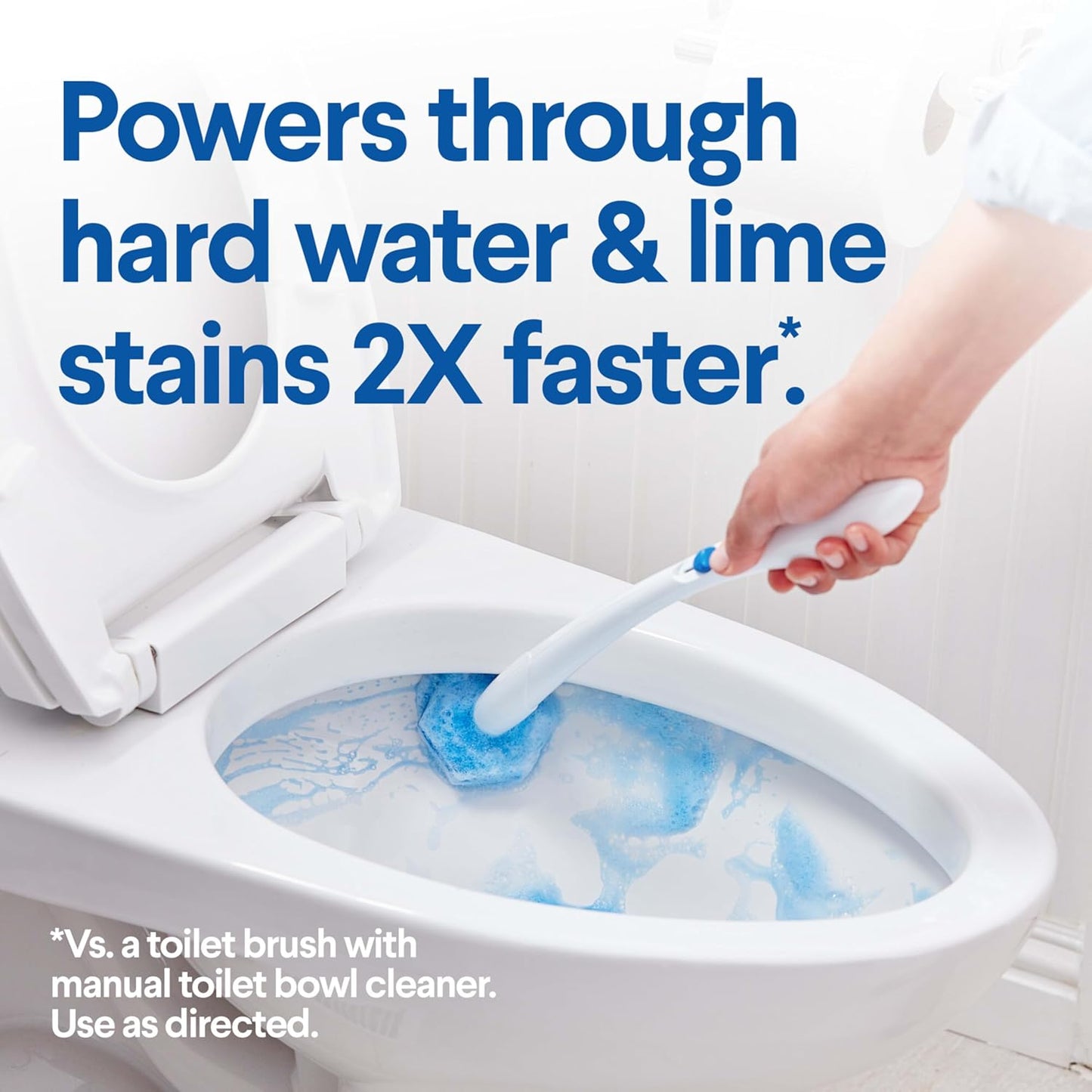 Toiletwand Disposable Toilet Cleaning System - Toiletwand, Storage Caddy and 16 Disinfecting Refill Heads