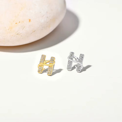 Exquisite Snake Moissanite Stud Earring 925 Sterling Silver H-Letter Earring for Womenman Party Jewelry with Mysterious