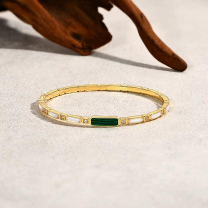 Luxury Synthetic Malachite Moissanite Bracelet 2025New Bangle for Women Men 925 Sterling Silver Engagement Jewelry Gift