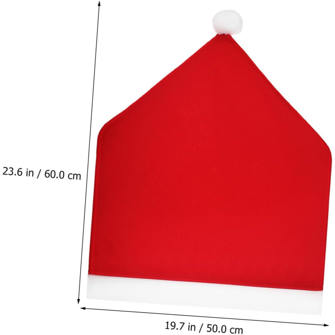 Santa Hat Christmas Chair Covers | Festive Dining Room Holiday Decor