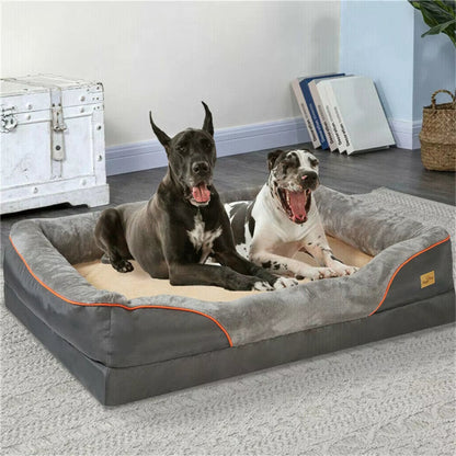 Orthopedic Waterproof Dog Bed with memory foam and washable cover for large dogs